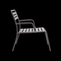 CAFE II STEEL LOW ARMCHAIR WITHOUT CUSHION ANTHRACITE