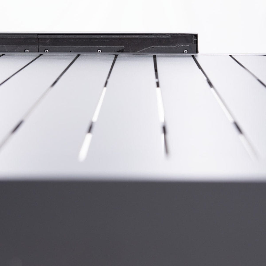 Bricocenter NATERIAL LYRA II FULL ALU 135/270X90 DARK GRAY EXTENDABLE DINING TABLE