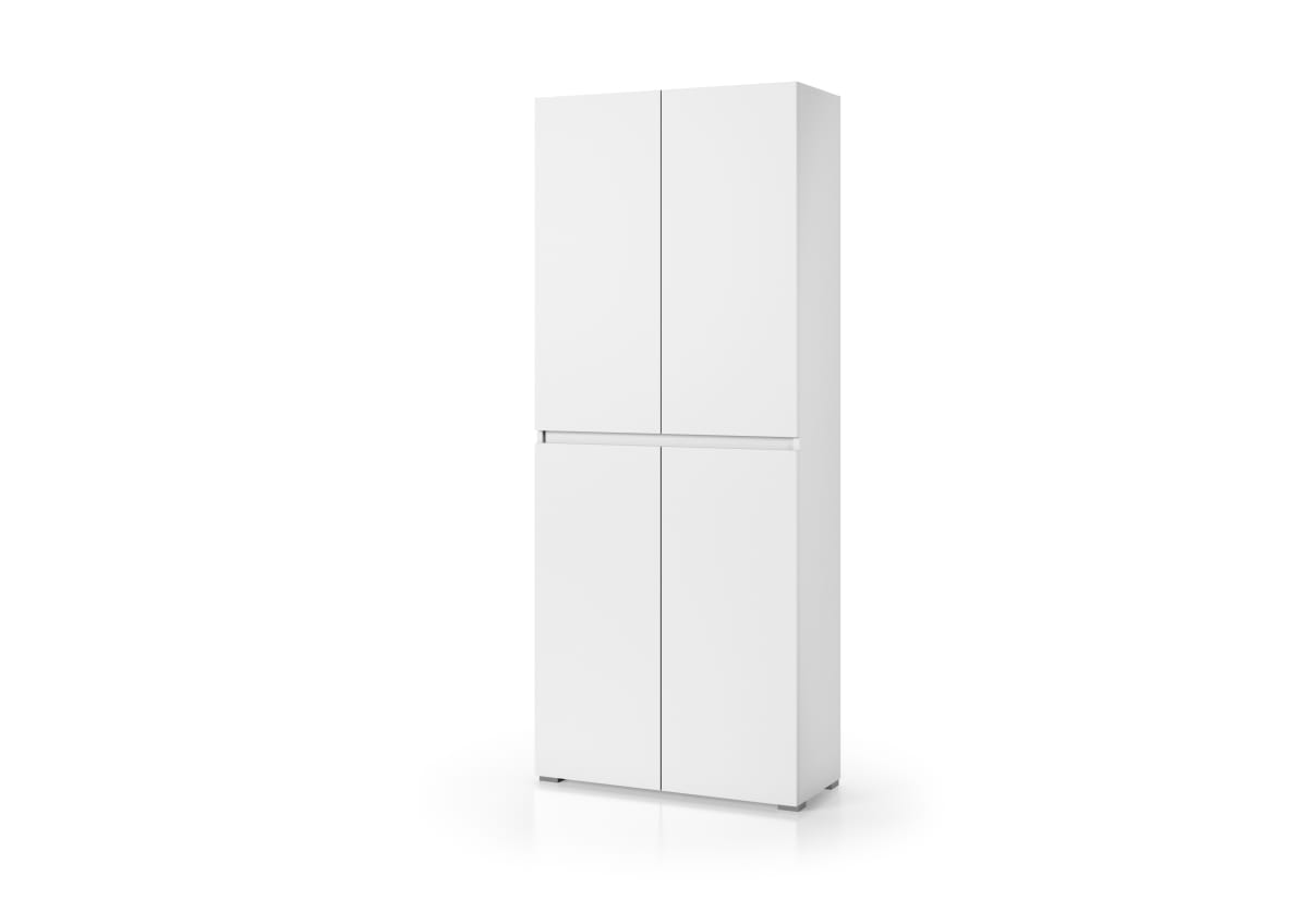 multi-purpose cabinet 7 shelves 80x37x195 white