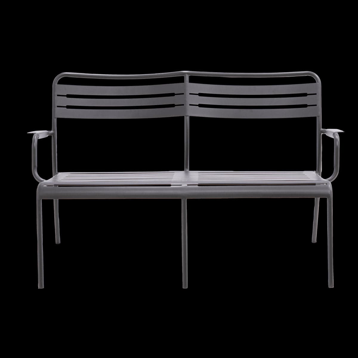 Bricocenter DIVANO 2 POSTI CAFE II ACCIAIO 120.5X71.5X71.5 CM SENZA CUSCINI ANTRACITE