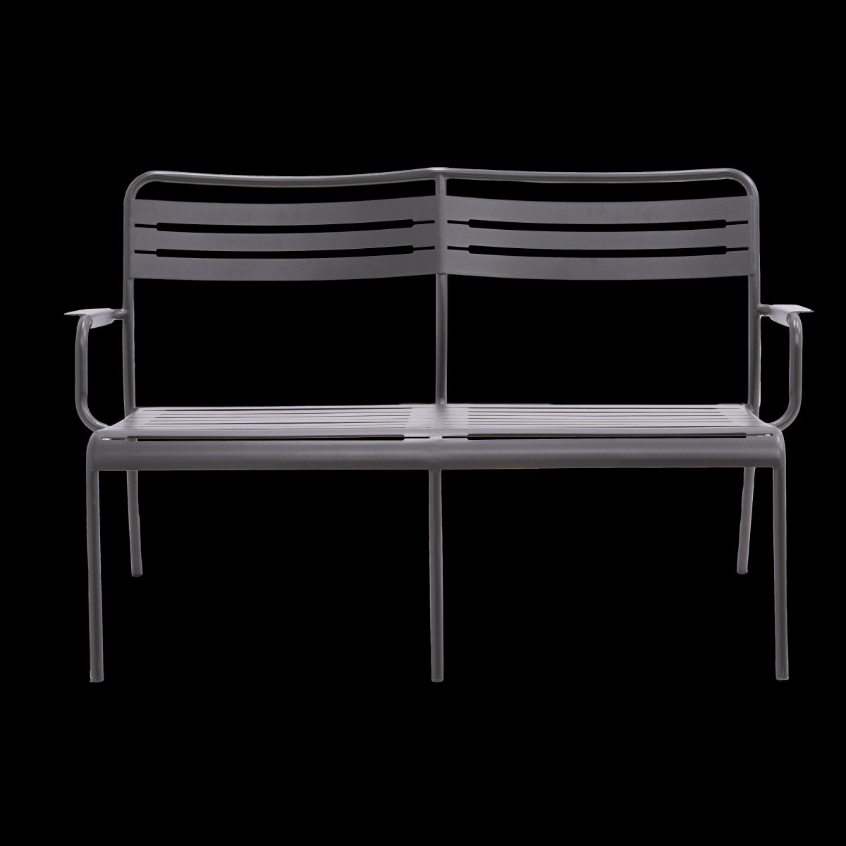 2-SEATER SOFA CAFE II STEEL 120.5X71.5 CM WITHOUT CUSHIONS ANTHRACITE