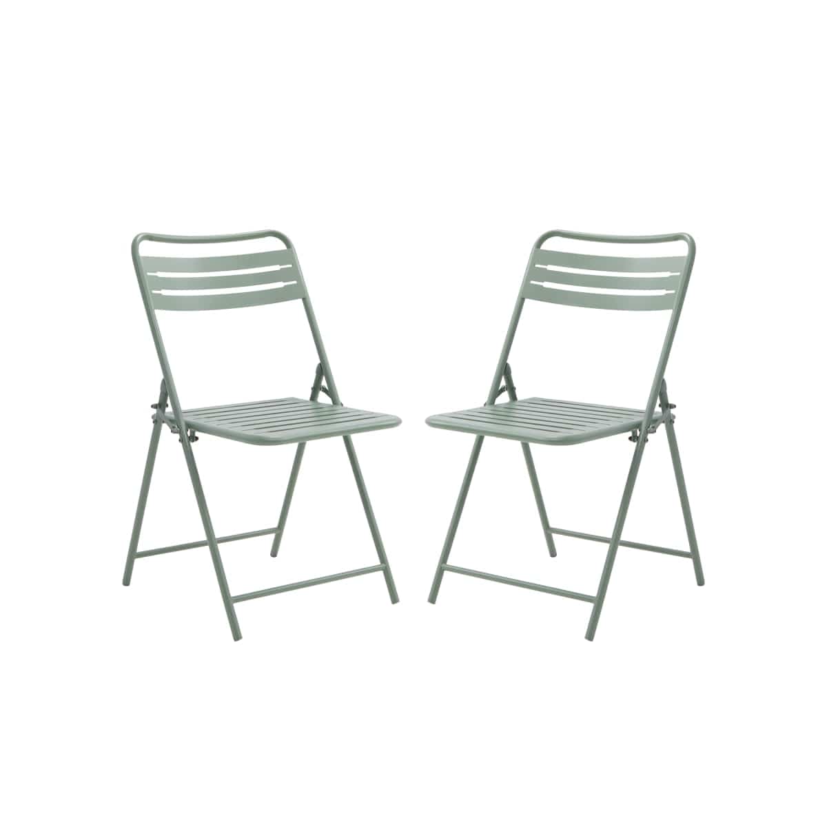 Bricocenter SET DI 2 SEDIE DA PRANZO CAFE II ORIGAMI PIEGHEVOLE IN ACCIAIO VERDE