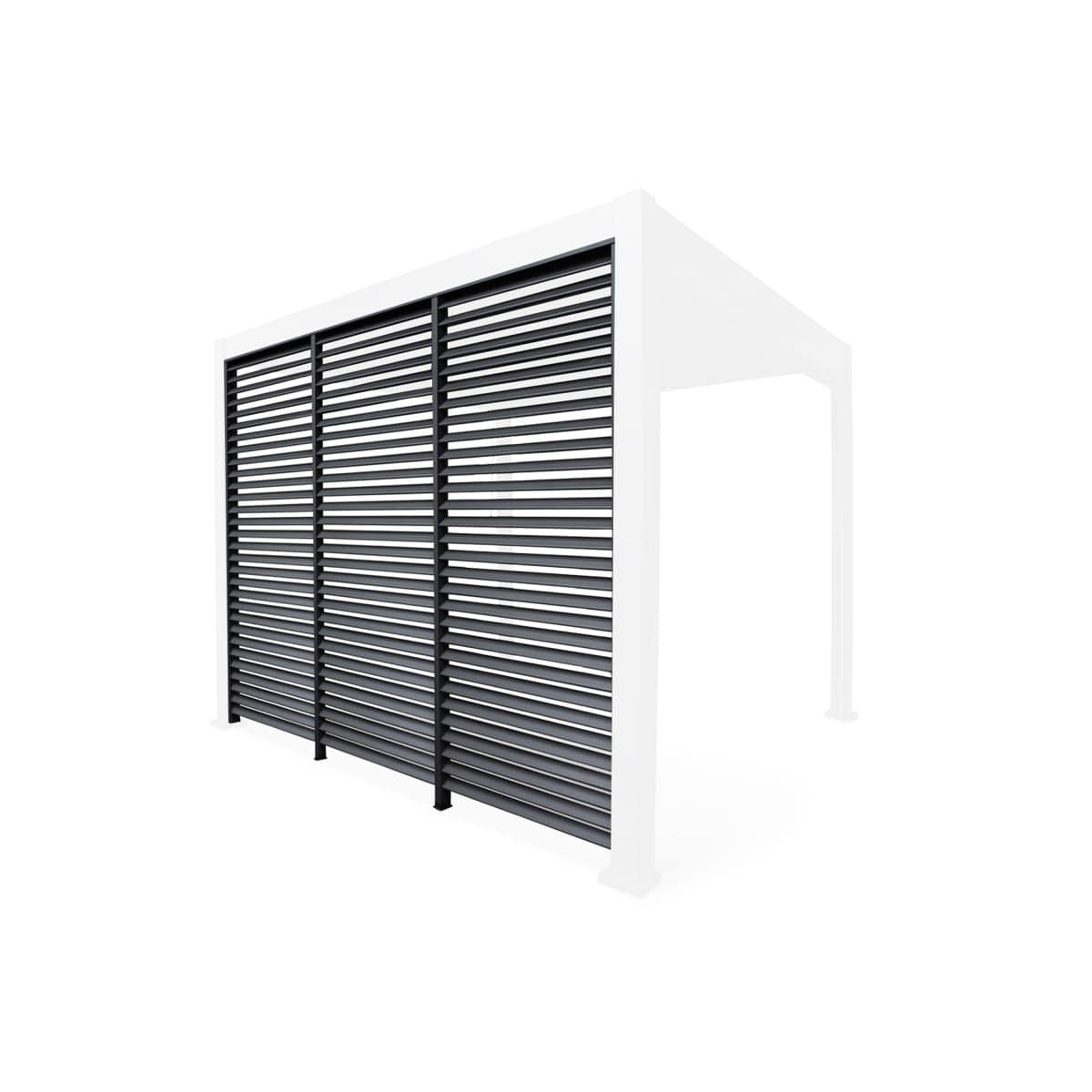 Bricocenter NATERIAL MODUS ALUMINUM SLATTED SIDE WALL 1.13M DARK GRAY