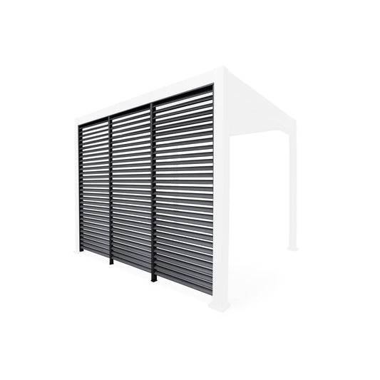 Bricocenter NATERIAL MODUS ALUMINUM SLATTED SIDE WALL 1.13M DARK GRAY
