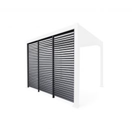 NATERIAL MODUS ALUMINUM SLATTED SIDE WALL 1.13M DARK GRAY