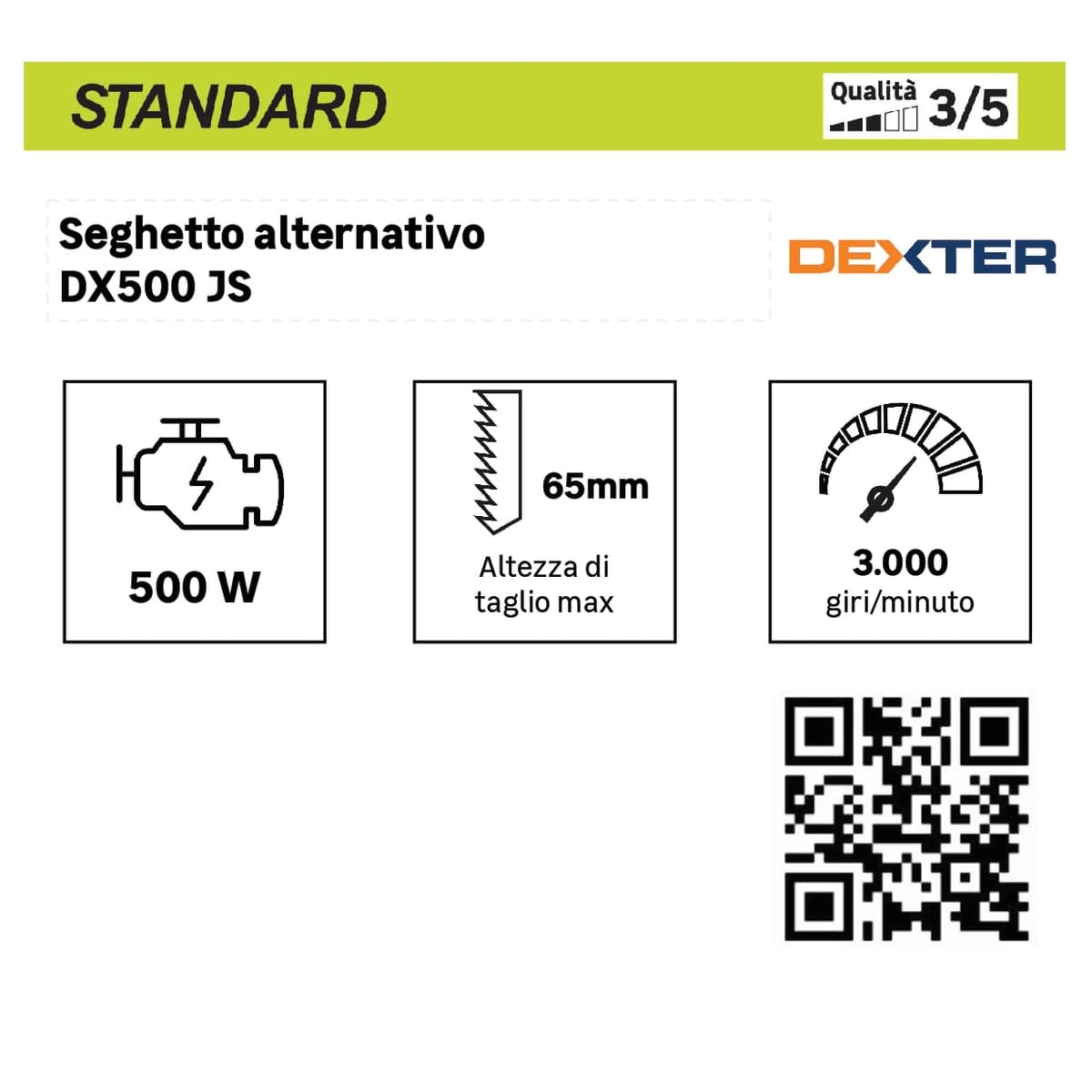 Bricocenter DEXTER JIGSAW 500W