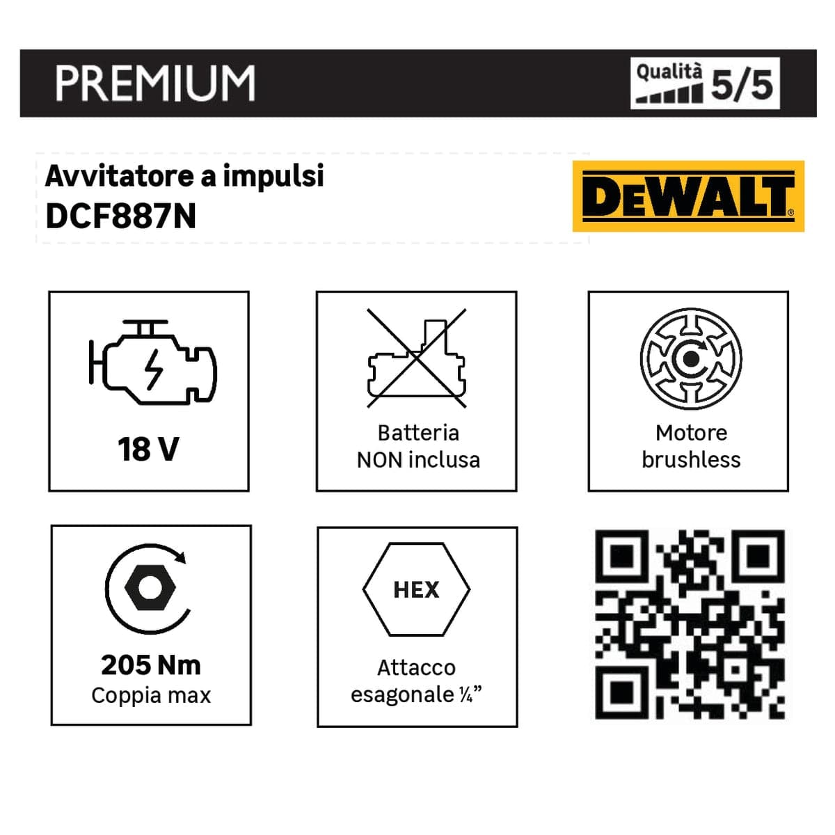 Bricocenter DEWALT 20V BRUSHLESS IMPACT DRILL/DRIVER WITHOUT BATTERY AND CHARGER