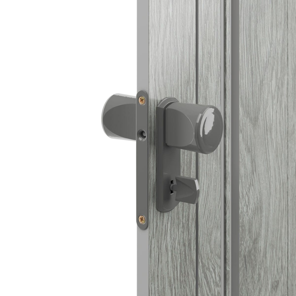 Bricocenter DARIA PVC GRAY OAK FOLDING DOOR 85X214CM KEY LOCK