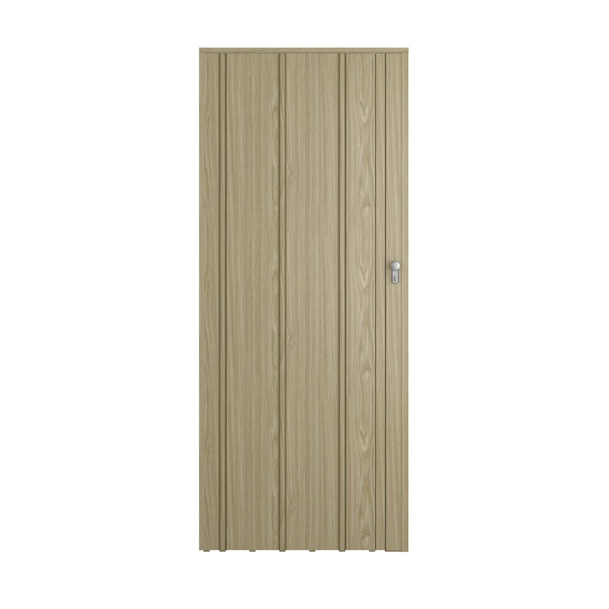 Bricocenter FREYA LIGHT BEIGE WALNUT PVC FOLDING DOOR 85X214CM WITH KEY