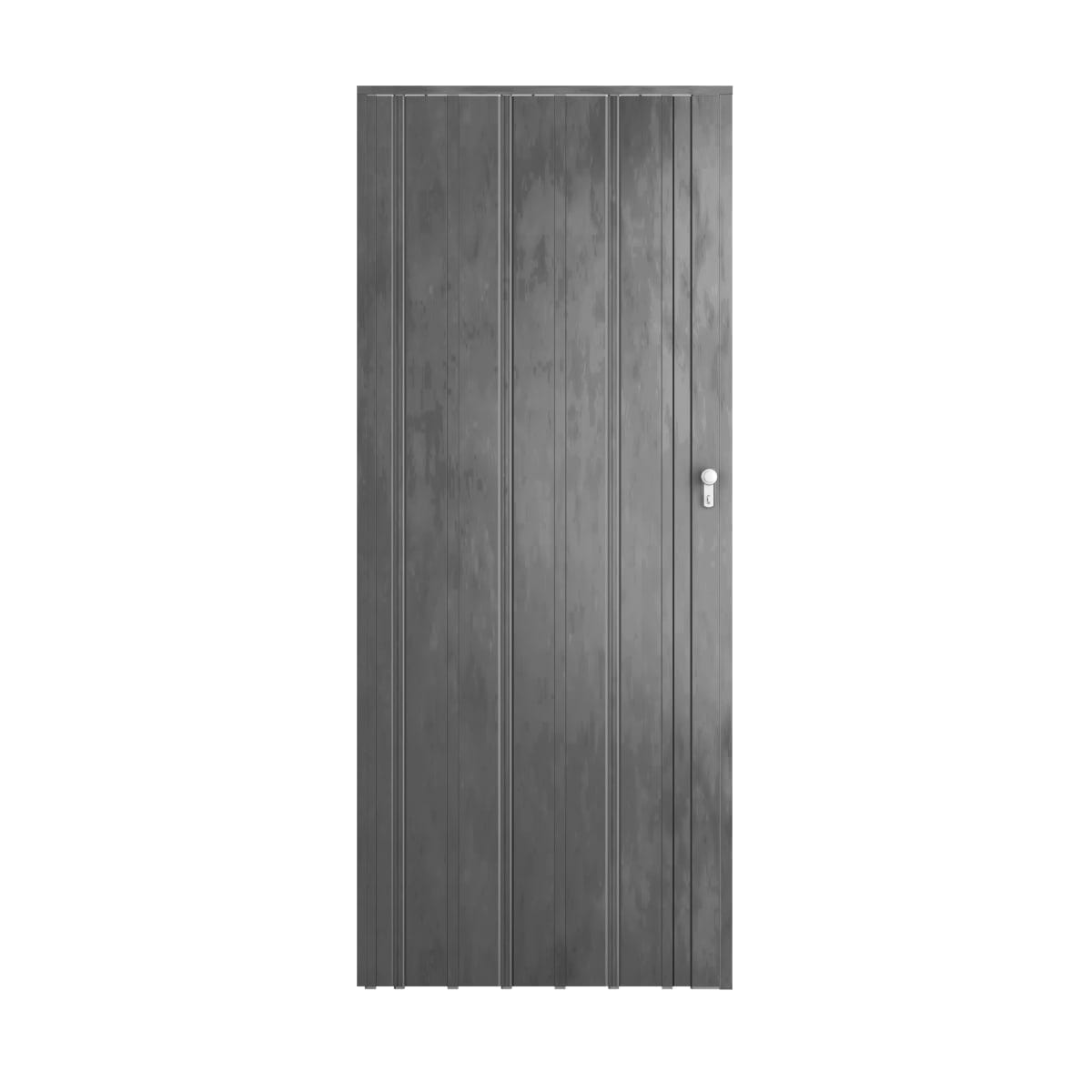 Bricocenter FREYA CONCRETE PVC FOLDING DOOR - 85X214CM WITH KEY