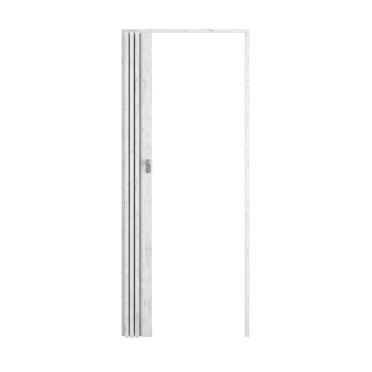 Bricocenter FREYA WHITE OAK PVC FOLDING DOOR 85X214CM WITH KEY