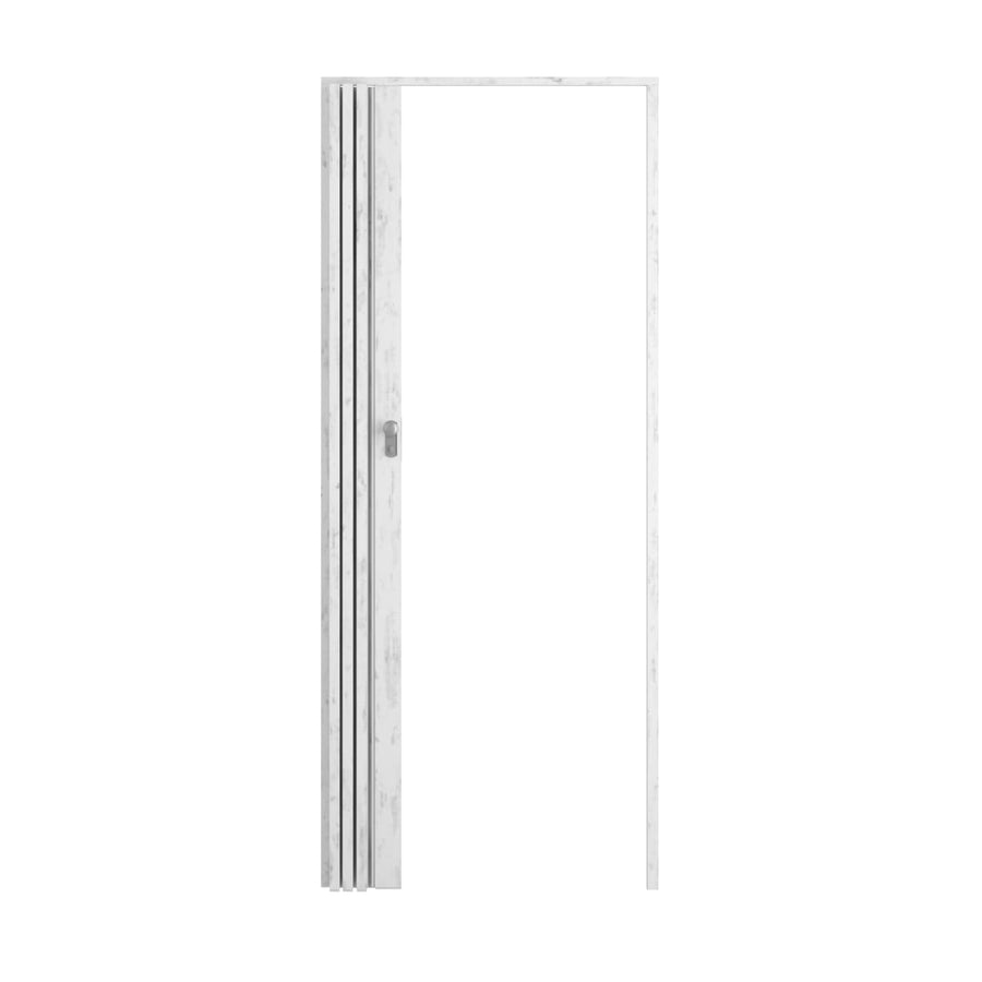 Bricocenter FREYA WHITE OAK PVC FOLDING DOOR 85X214CM WITH KEY