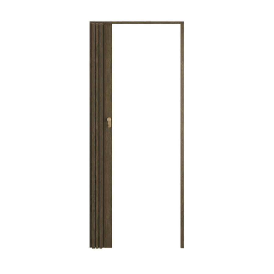 Bricocenter WALNUT PVC DARIA FOLDING DOOR 85X214CM KEY LOCK