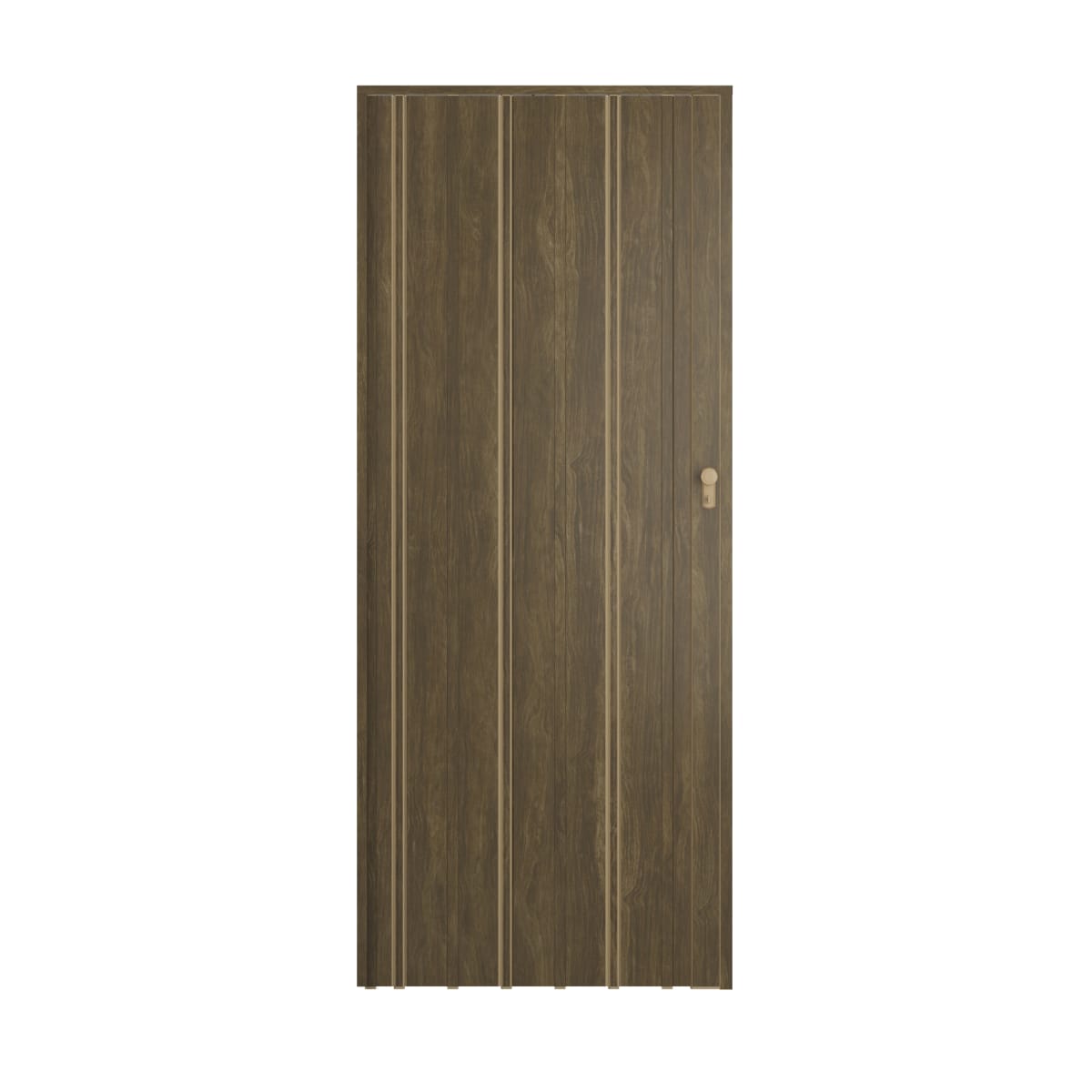 Bricocenter WALNUT PVC DARIA FOLDING DOOR 85X214CM KEY LOCK