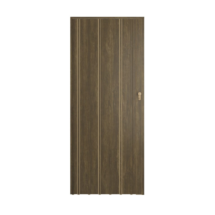 Bricocenter WALNUT PVC DARIA FOLDING DOOR 85X214CM KEY LOCK
