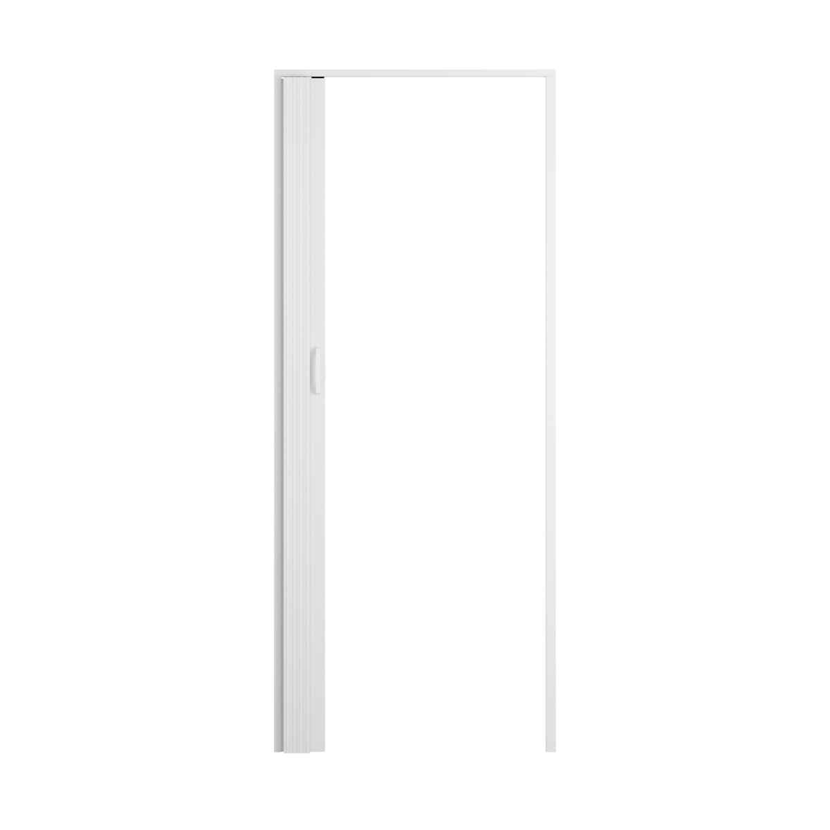 Bricocenter OPAQUE WHITE PVC FOLDING DOOR 85X214CM MAGNETIC LOCK