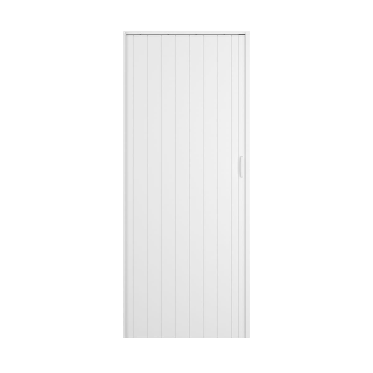 Bricocenter OPAQUE WHITE PVC FOLDING DOOR 85X214CM MAGNETIC LOCK