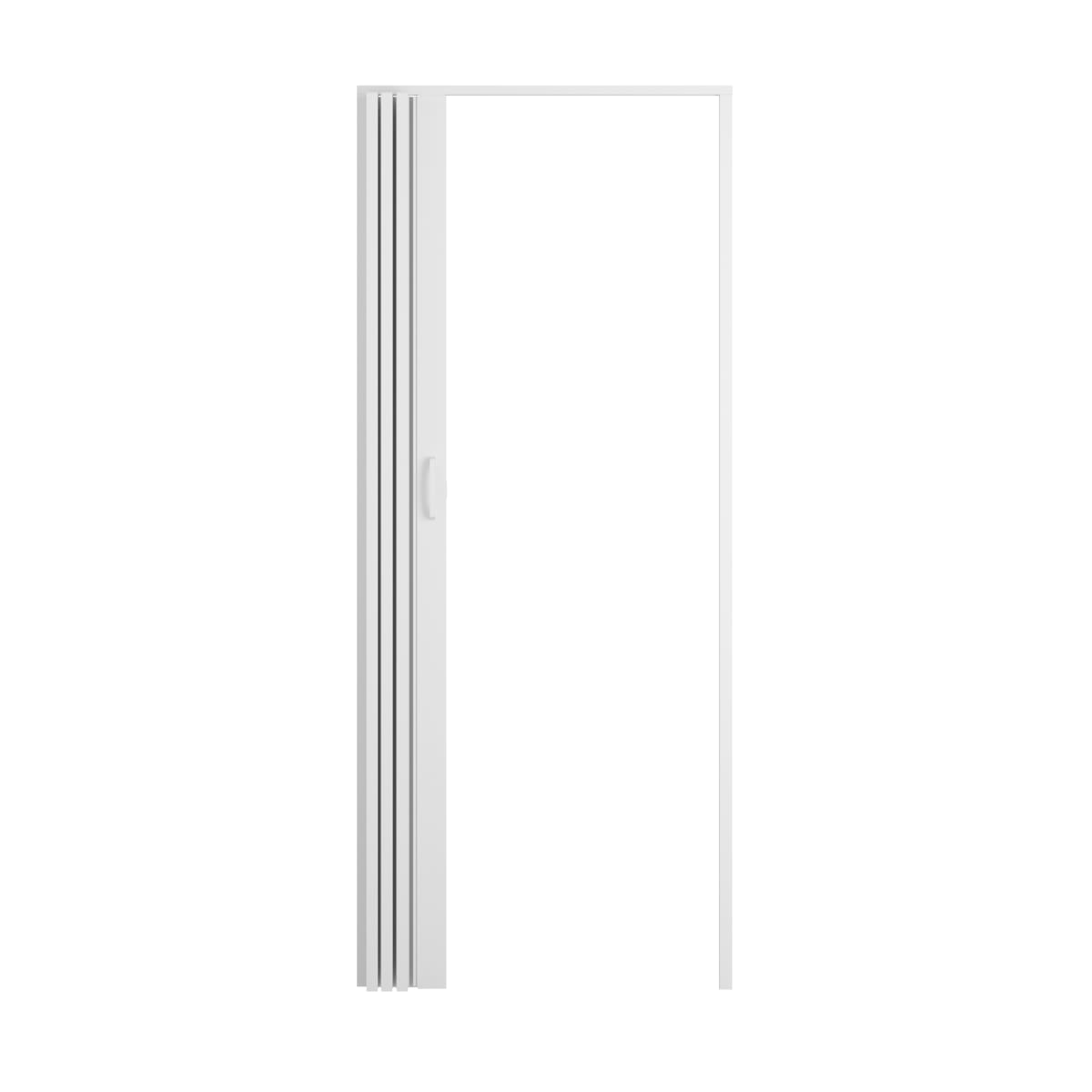 Bricocenter MATT WHITE PVC PIA FOLDING DOOR 85X214CM MAGNETIC LOCK