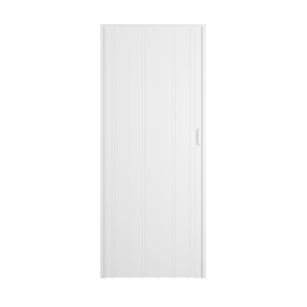 Bricocenter MATT WHITE PVC PIA FOLDING DOOR 85X214CM MAGNETIC LOCK