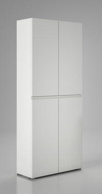 multi-purpose cabinet 7 shelves 80x37x195 white