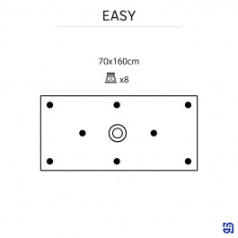 EASY WHITE GLOSSY SHOWER TRAY 70X160