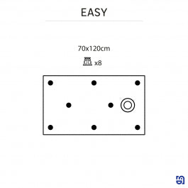 EASY WHITE GLOSSY SHOWER TRAY 70X120