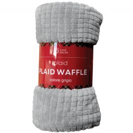 PLAID WAFFLE GREY 125X150 CM