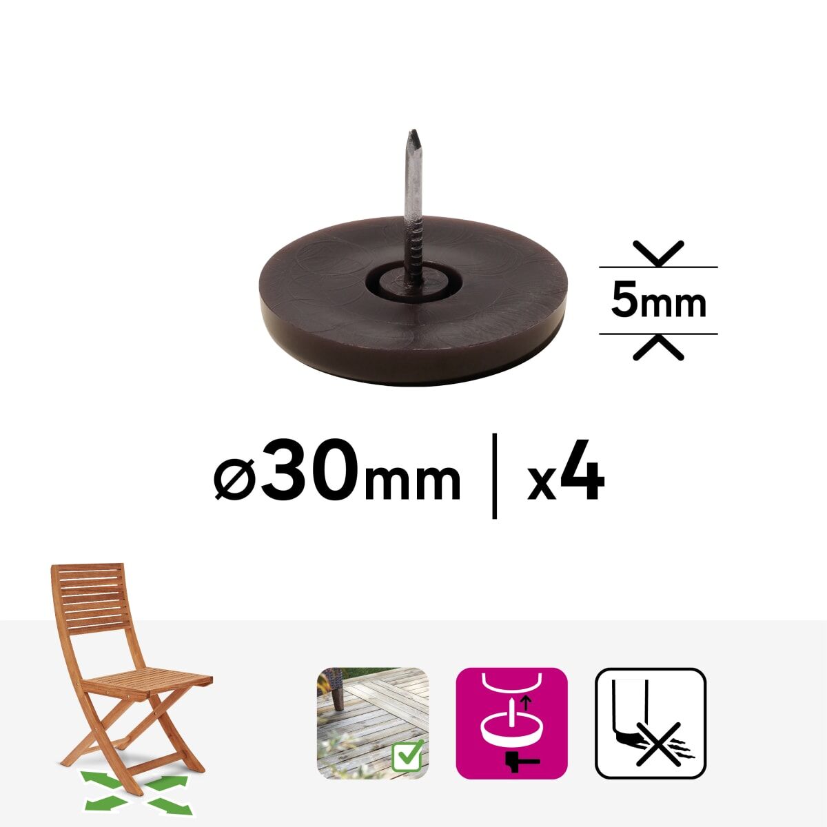 OUTDOOR GLIDING SKID WITH NAIL