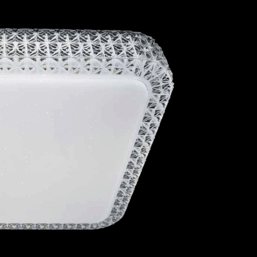 Bricocenter DIAMOND METAL CEILING LIGHT WHITE 40X40CM LED 18W CCT DIMMABLE