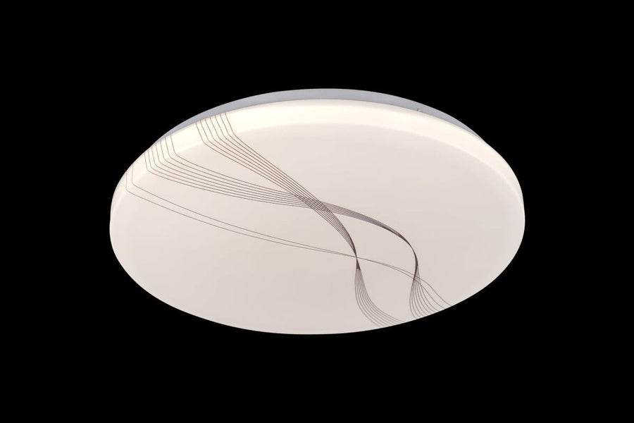 Bricocenter CEILING LAMP MILA PLASTIC WHITE D26 CM LED 18W NATURAL LIGHT