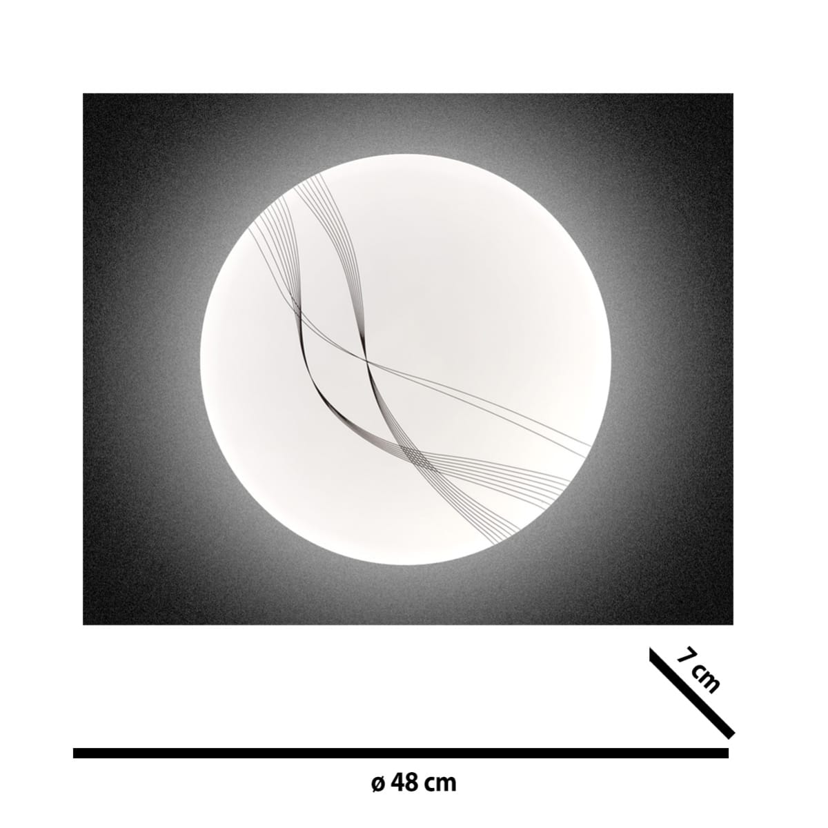 Bricocenter MILA CEILING LAMP PLASTIC WHITE D48 CM LED 56W NATURAL LIGHT