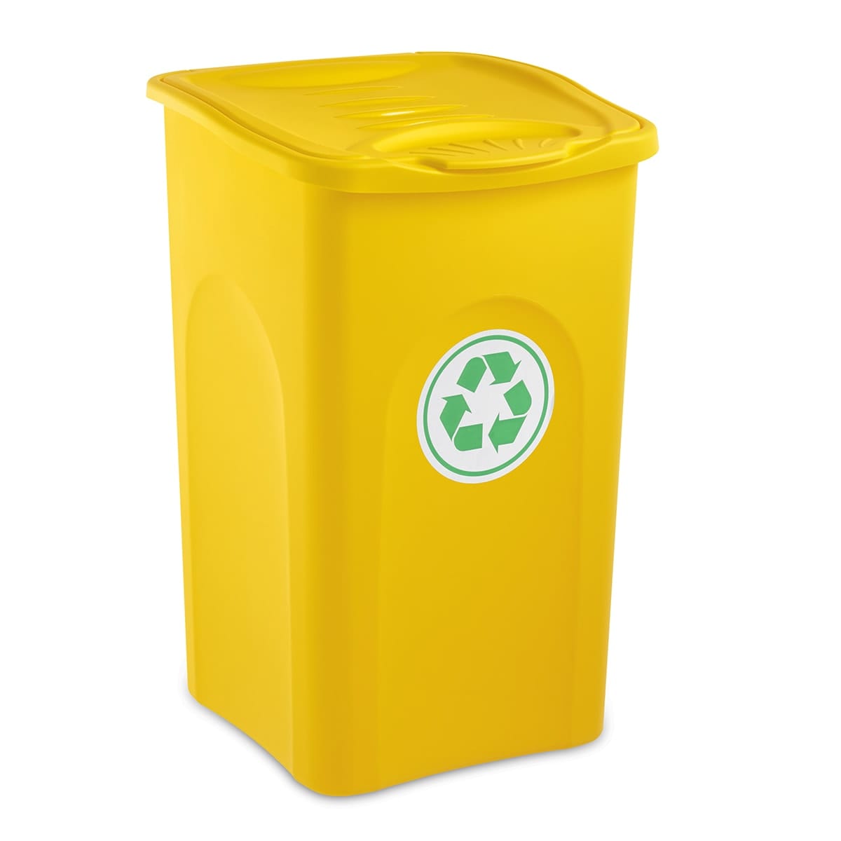 Bricocenter BE-GREEN DUSTBIN 50LT L37 P37 H56 CM YELLOW PLASTIC ROCKER CLOSURE