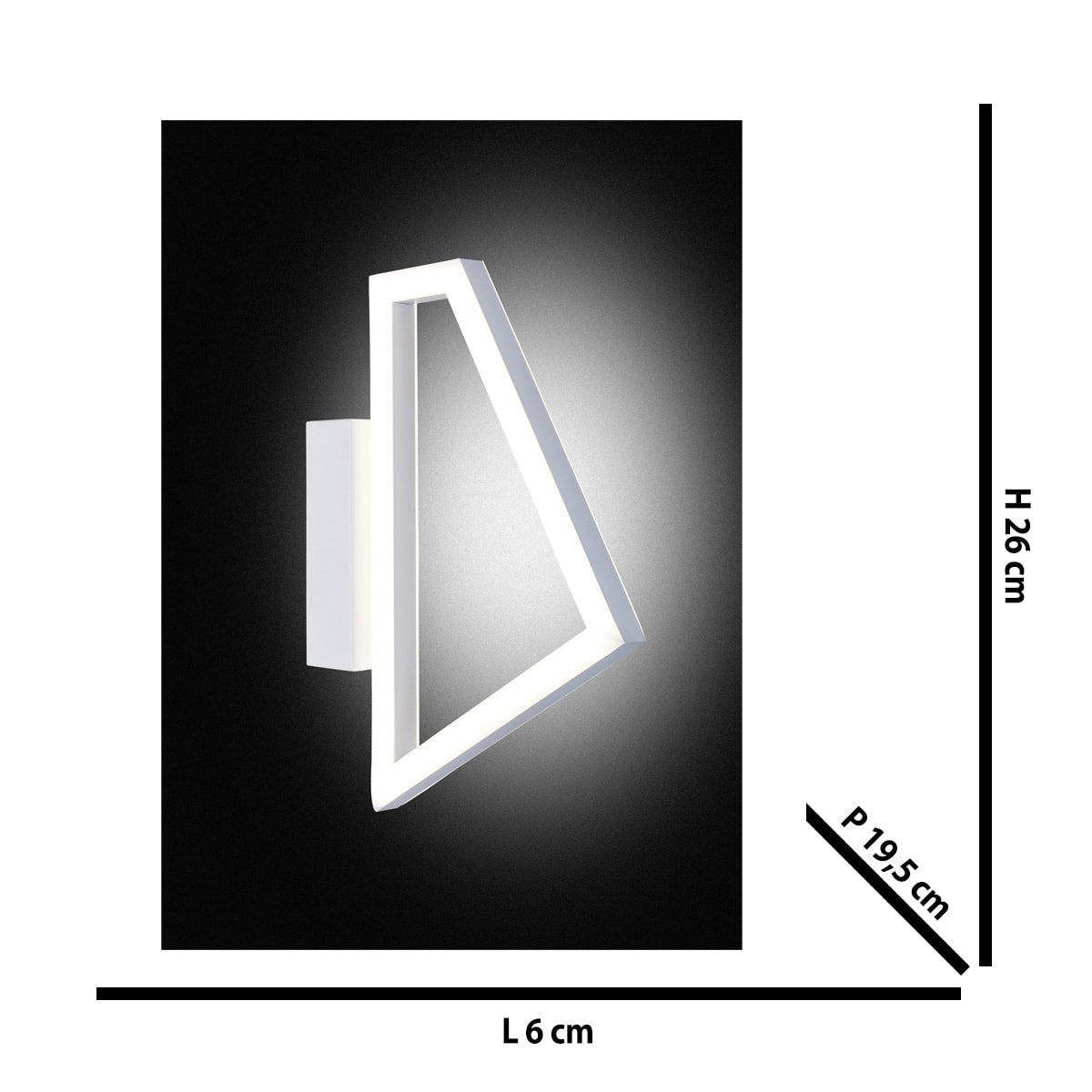 YOKO ALUMINIUM WALL LIGHT WHITE 19.5X26CM LED 15W NATURAL LIGHT