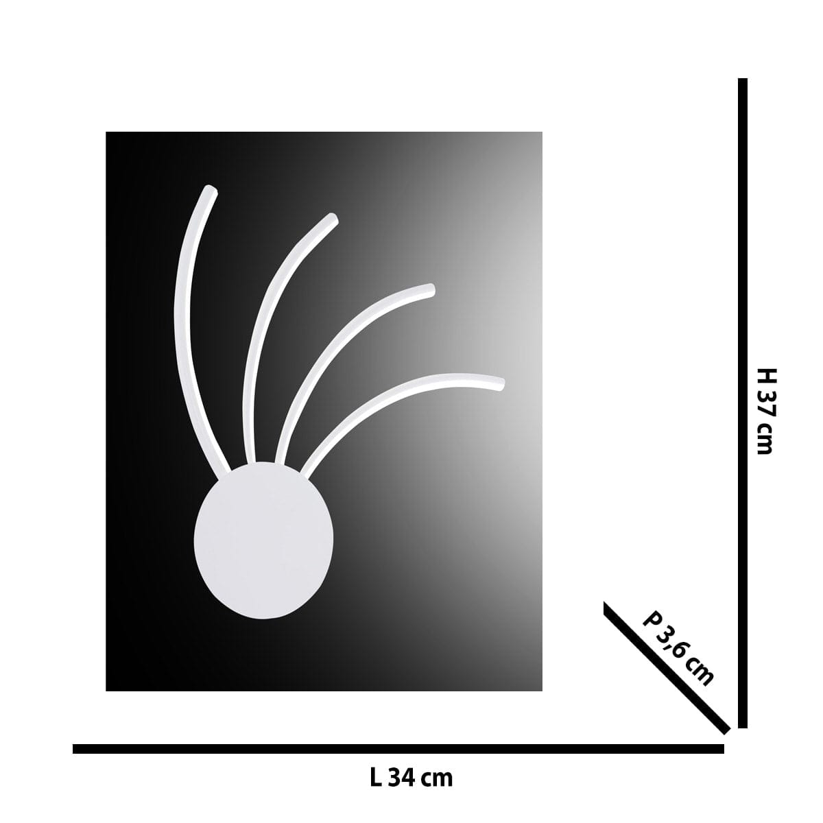 Bricocenter WALL LIGHT NEBULOSA ALUMINIUM WHITE LED 11W CCT DIMMABLE