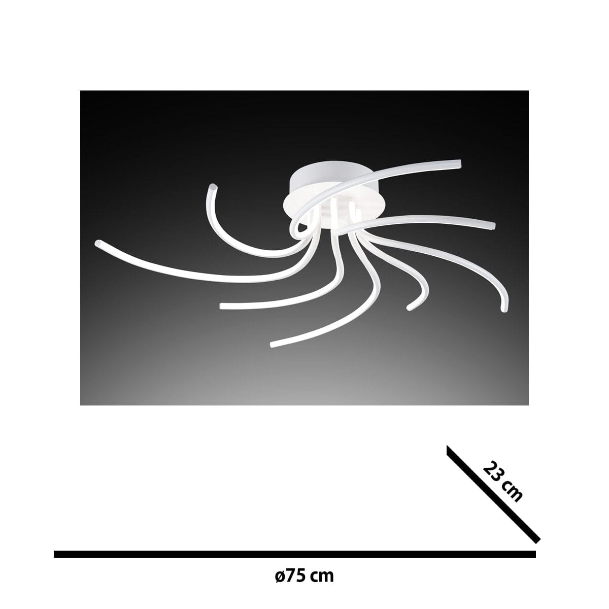 Bricocenter CEILING LIGHT NEBULA ALUMINIUM WHITE D12 CM LED 36W CCT DIMMABLE