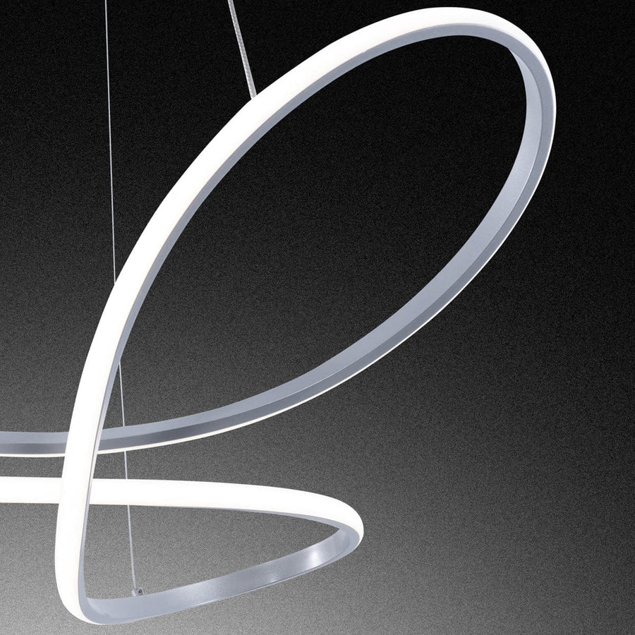 Bricocenter CHANDELIER BUTTERFLY ALUMINIUM WHITE D67 CM LED 45W CCT DIMMABLE