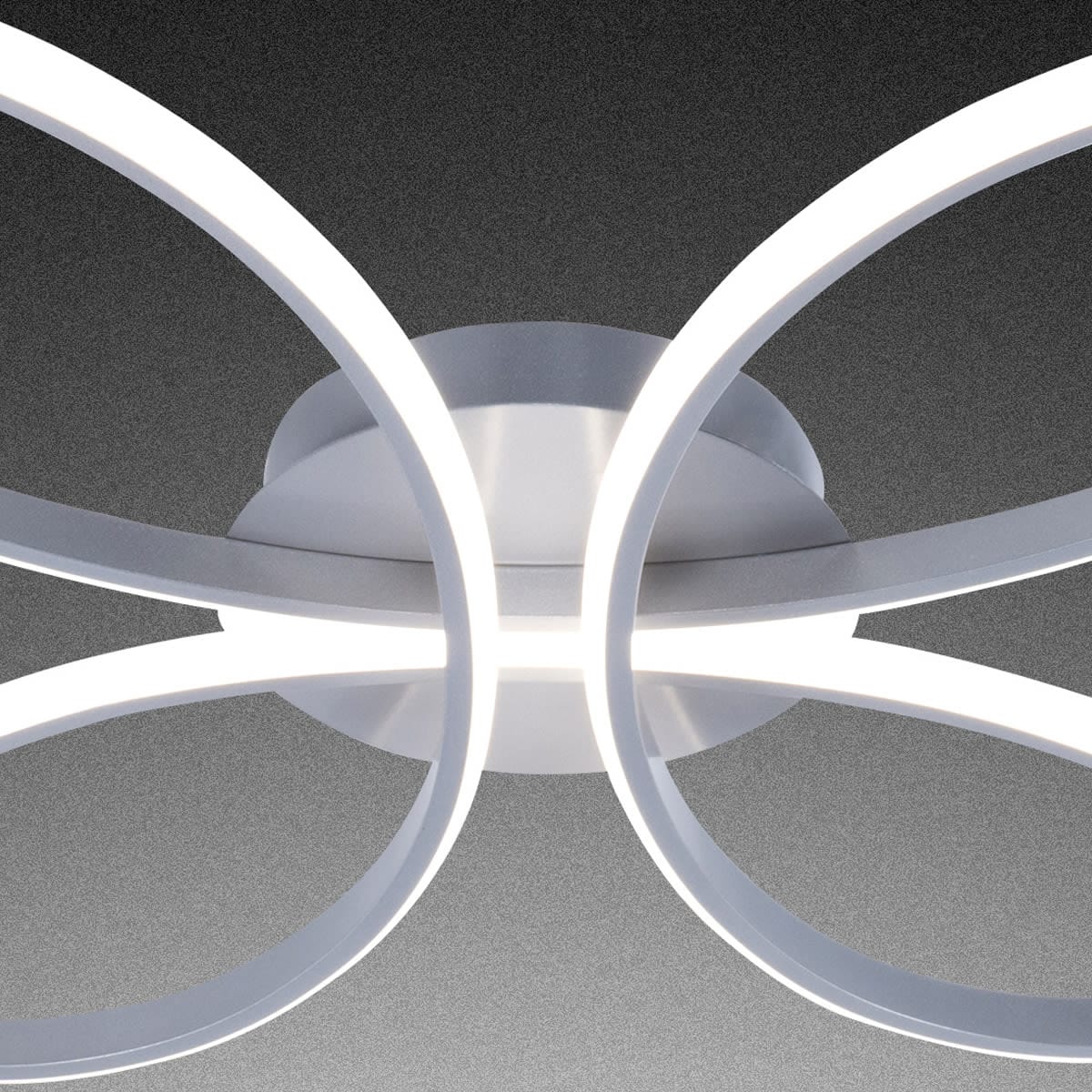 Bricocenter CEILING LIGHT BUTTERFLY ALUMINIUM WHITE D55 CM LED 38W CCT DIMMABLE