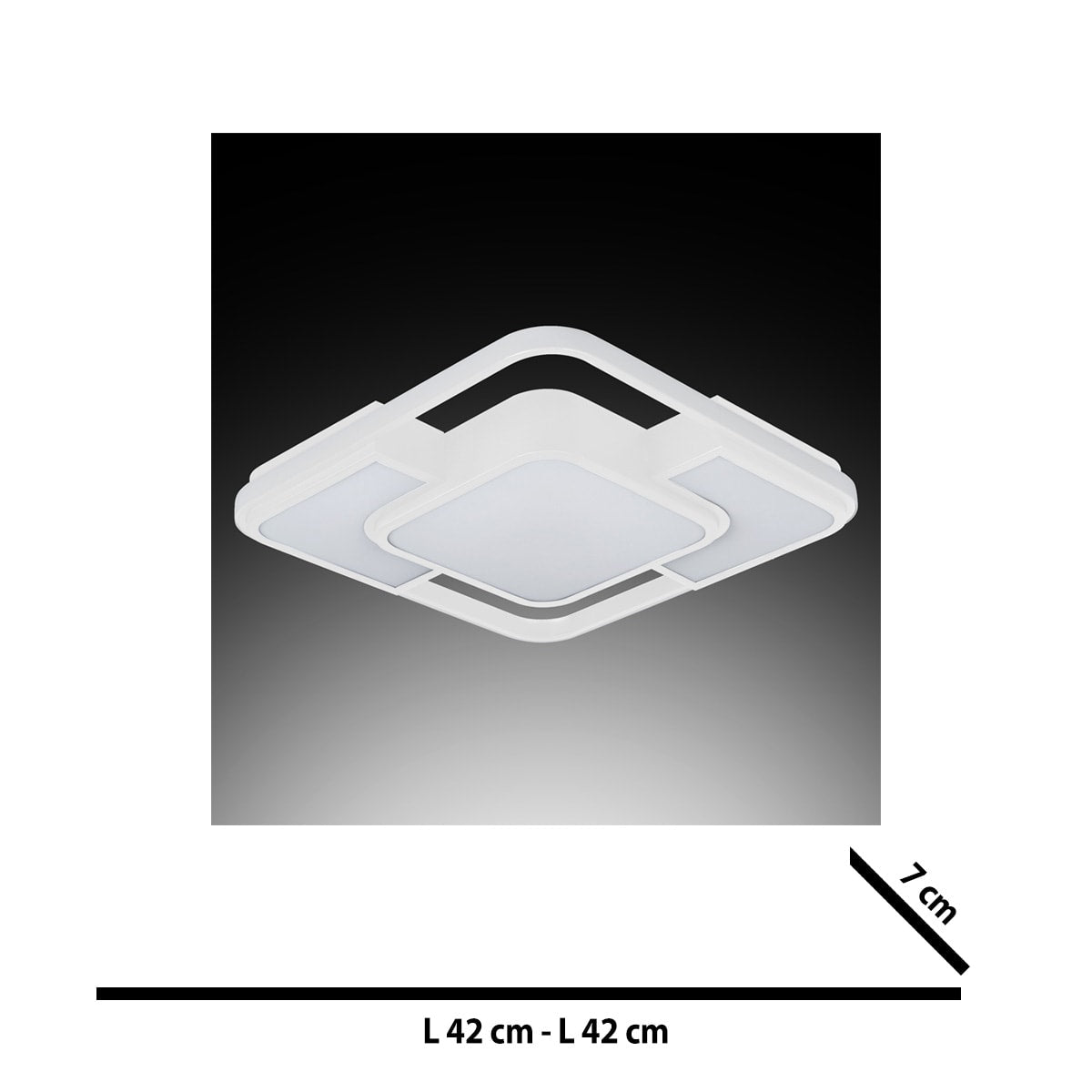 CEILING LAMP ALICIA METAL WHITE 42X42CM LED 36W CCT DIMMABLE
