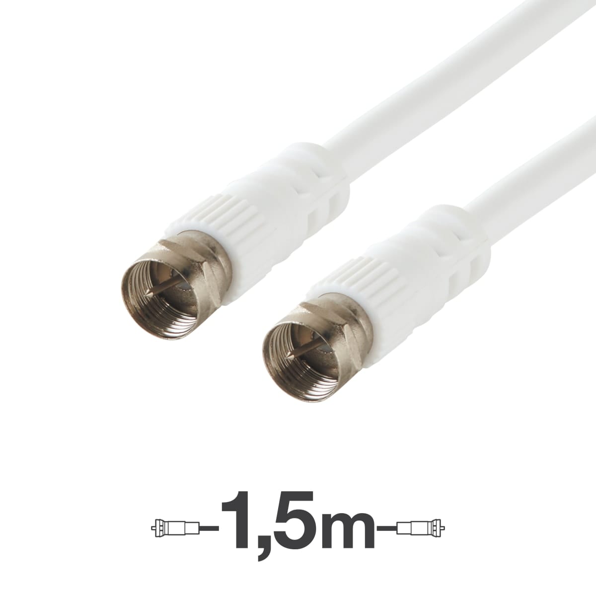 Bricocenter SATELLITE EXTENSION CABLE FEMALE 1.5M WHITE