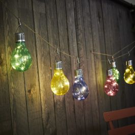 EZINE LED SOLAR BULB 0.24W COLOURED LIGHT IP44