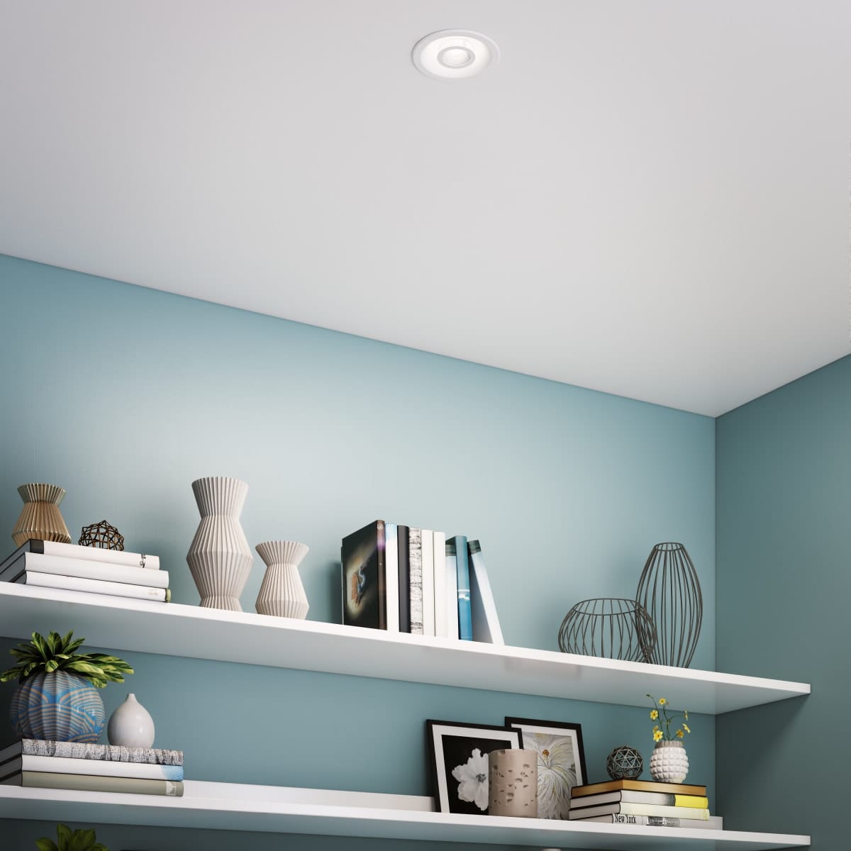 Bricocenter LIGURIA ALUMINIUM RECESSED SPOTLIGHT WHITE D20.5 CM LED 24W NATURAL LIGHT