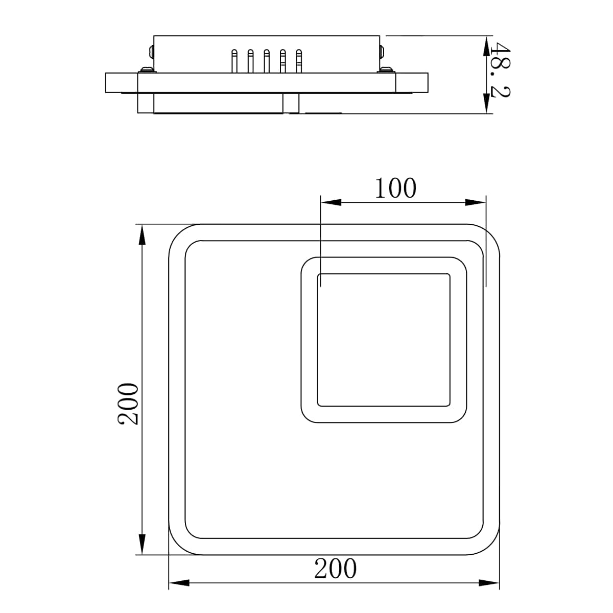 Bricocenter KENSHI WALL LIGHT METAL WHITE 20X20 CM LED 12W RGBW