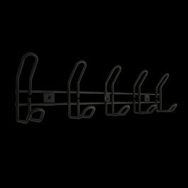 COAT RACK 2 X 5 HOOKS LIVIA BLACK SPACEO