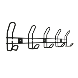 COAT RACK 2 X 5 HOOKS LIVIA BLACK SPACEO
