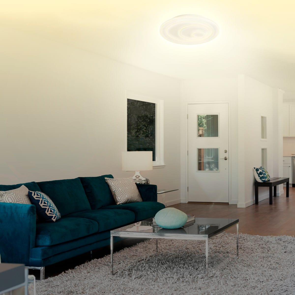 Bricocenter CEILING LIGHT KAOLI METAL WHITE D47 CM LED 40W CCT DIMMABLE