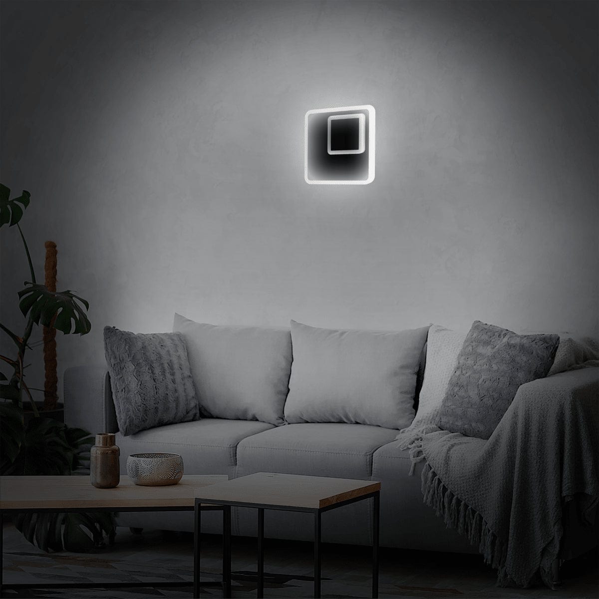 Bricocenter KENSHI WALL LIGHT METAL BLACK 20X20 CM LED 12W RGBW