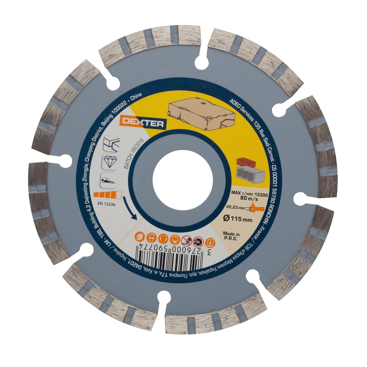 Bricocenter DEXTER DIAMOND CUTTING DISC FOR STONE 115X2.2 MM