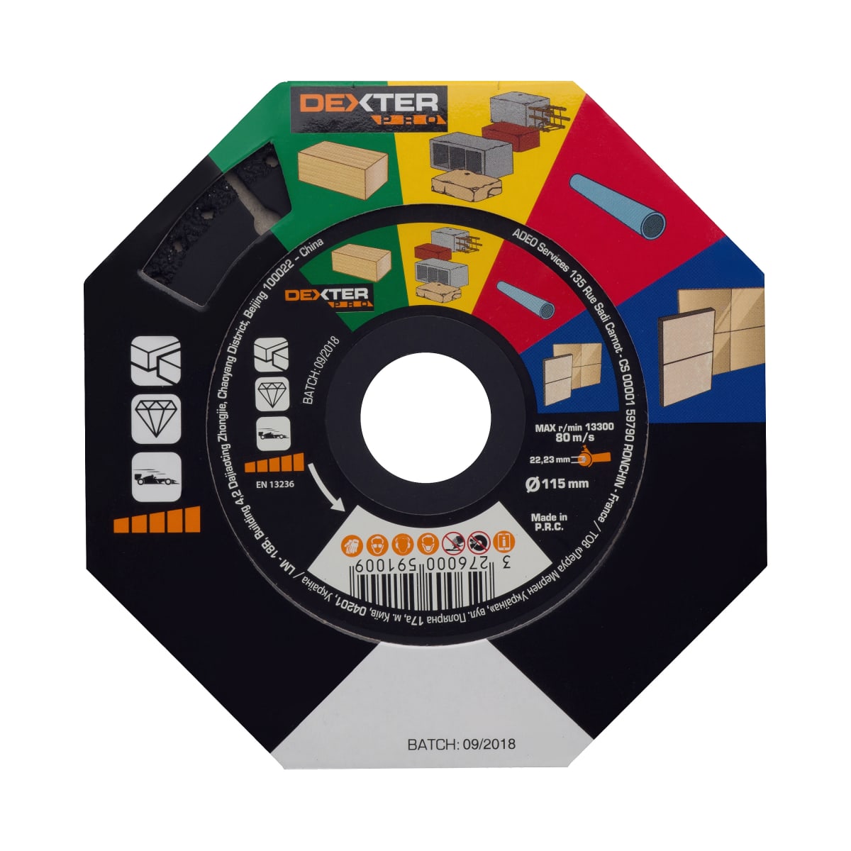 DEXTER PRO MULTI-MATERIAL DIAMOND DISC 115X1