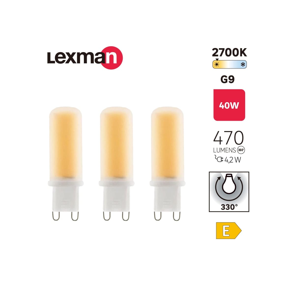 Bricocenter 3 LAMPADINE G9=40W LUCE CALDA