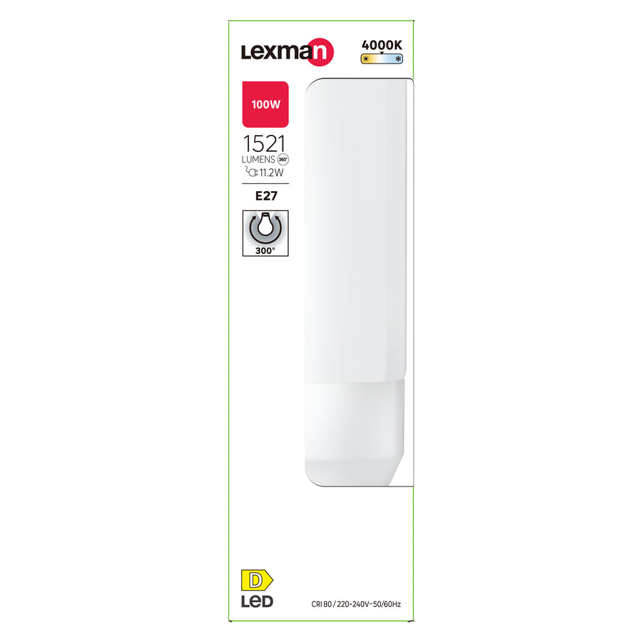 E27=100W FROSTED TUBULAR LED BULB NATURAL LIGHT